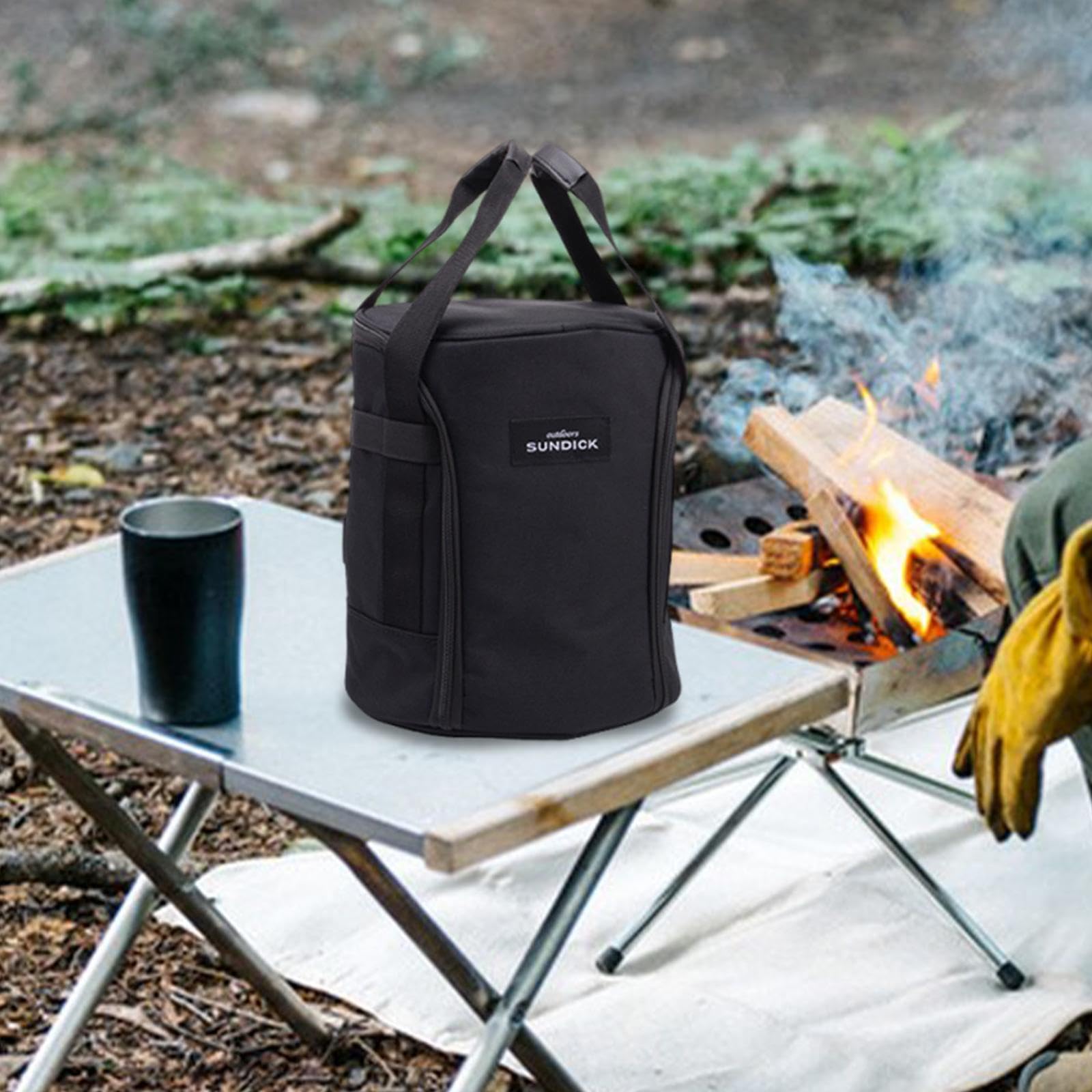 MERIGLARE Heater Aufbewahrungstasche Heizofen Transportbeutel Camping Tischheizer Organizer Tasche mit Stabilem Zipper Und Meshfach für Outdoor Reisen Wandern P