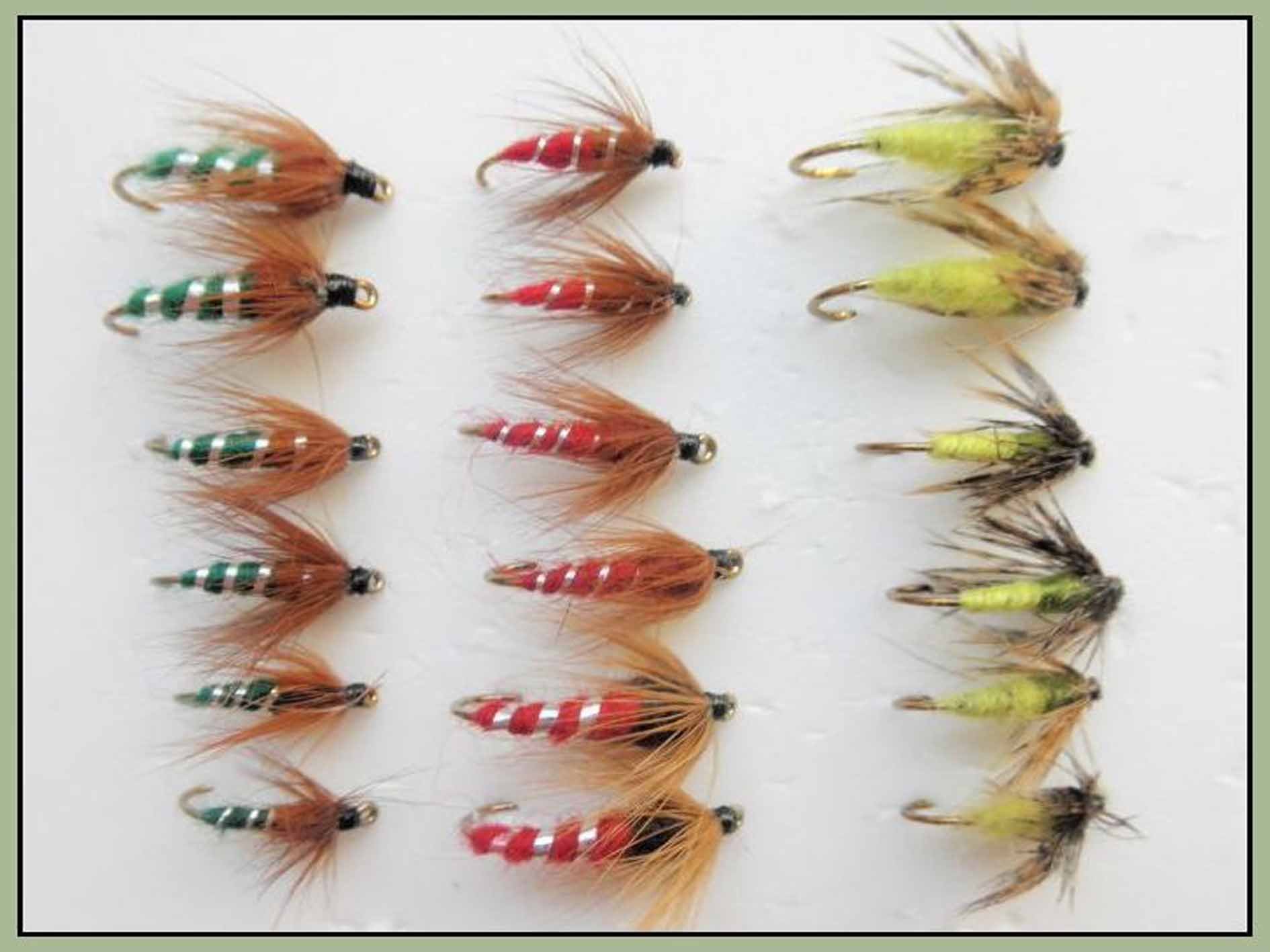 Ninfame Miste 10/12 30 Mosche Per Pesca A Trota - Ninfe Testa D'oro Miste Misure 10/12, Per Acqua Dolce Mosche Ninfa Testa D'oro - Foto 10