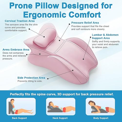 Miniatura 4 de Almohada de cuña de espuma viscoelástica para adultos, almohada de cama de apoyo multiposición con funda extraíble para dormir sentado, lectura