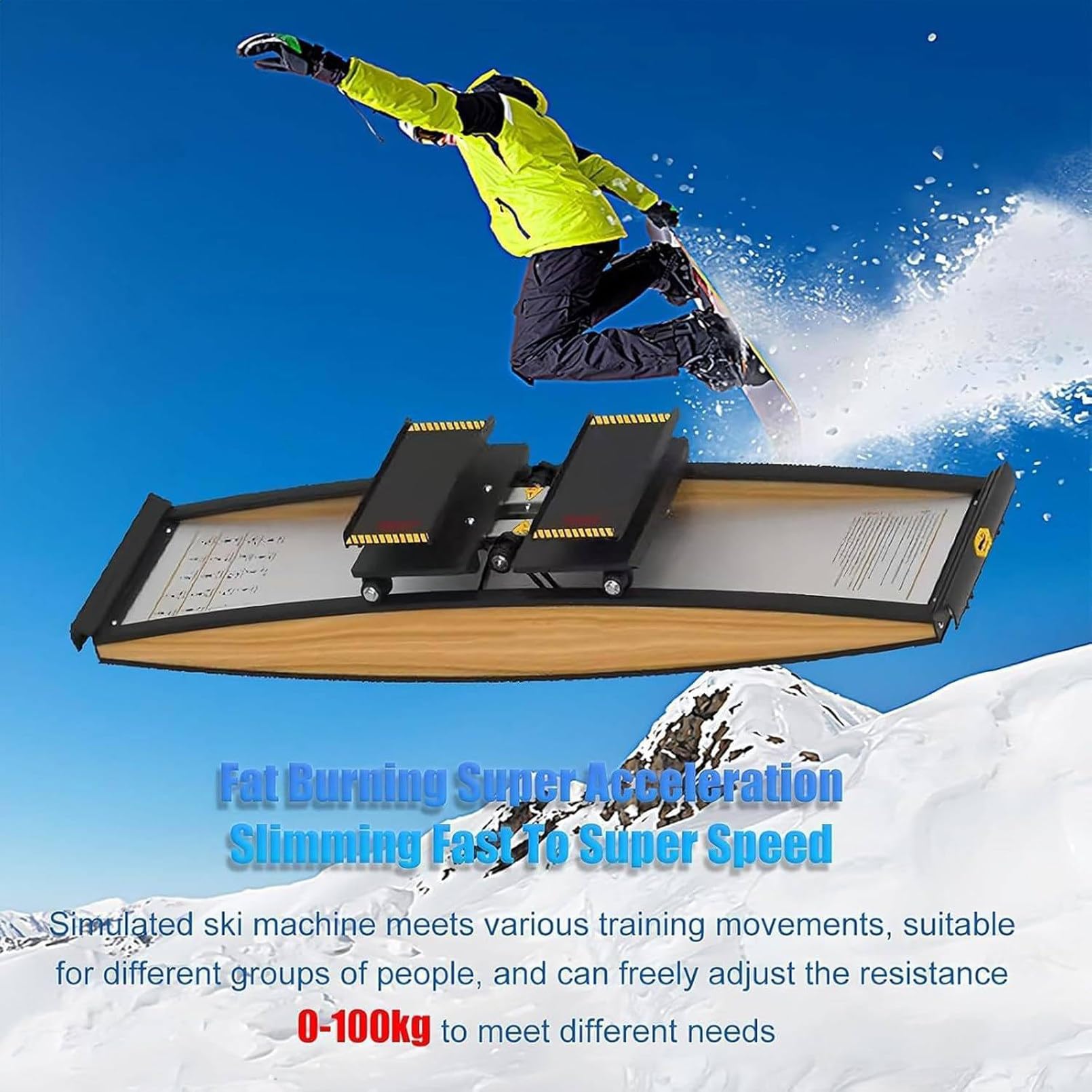 Ski Machine, simulatore di Sci, attrezzo per l'allenamento di Gambe e Muscoli del Pavimento pelvico, Divertente Attrezzatura Cardio per l'allenamento di Tutto Il Corpo a casa