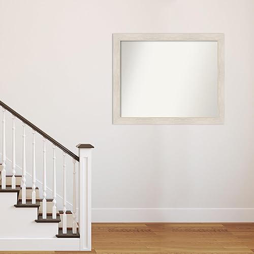 Miniatura 4 de Amanti Art Espejo personalizado, espejo de baño de madera dura, espejo de pared o espejo de tocador de baño sobre el fregadero (35 x 43 pulgadas),