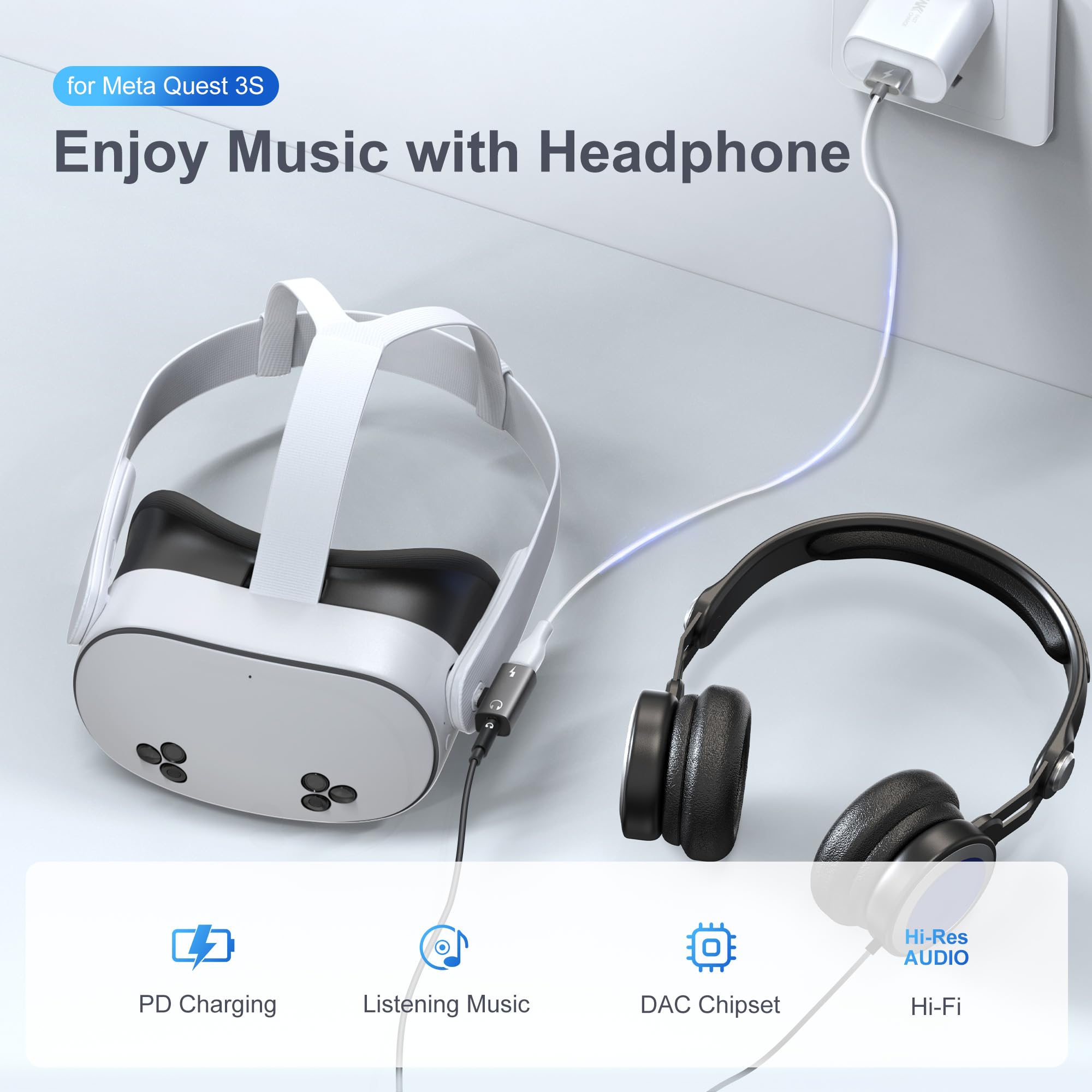 Amazon.co.jp: USB C - 3.5mm ヘッドホンと充電器アダプター Meta
