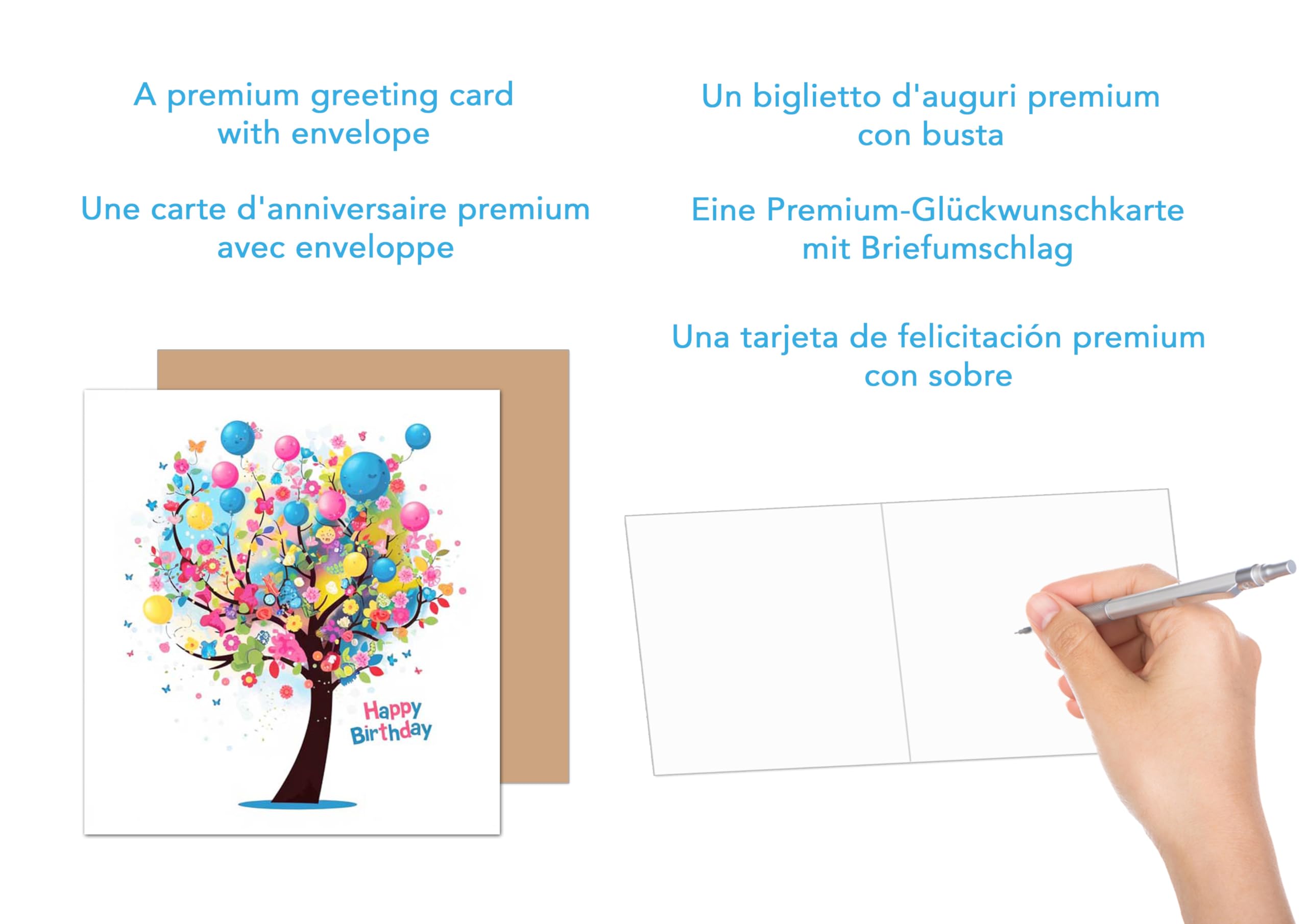 Edition Seidel Premium Carte D'anniversaire Carrée Avec Enveloppe Carte De Voeux Avec Slogan Drôle Party Hard Pour Homme Femme Ami Père Maman (GQ408 SW025