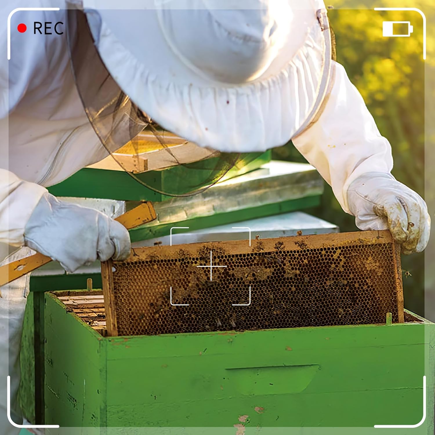 ANPHSIN 2 pairs Long Goatskin Beekeeping Gloves for Beekeepers - Protected Leather Gloves, Beekeeping Supplies, White/Yellow - Image 6