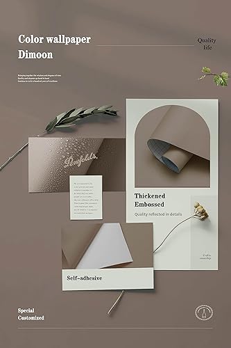 Miniatura 409 de Dimoon 236''x17.7'' White Thicken Peel and Stick Wallpaper Contact Paper Modern Self Adhesive Wall Paper Removable Renter Friendly Textured Solid