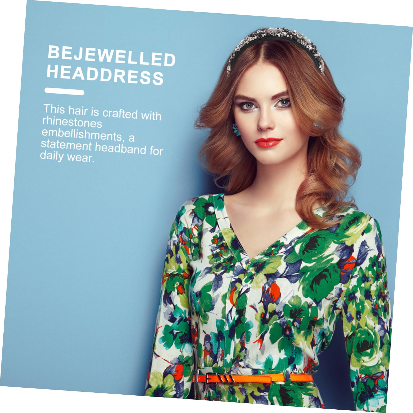 minkissy 3 Piezas Diadema De Ala Ancha Con Pedrería Diadema De Piedras Preciosas Banda Para El Cabello Acolchada Sombreros Barrocos Aro De Pelo Barroco Lolita Perder Aleación Con Cuentas
