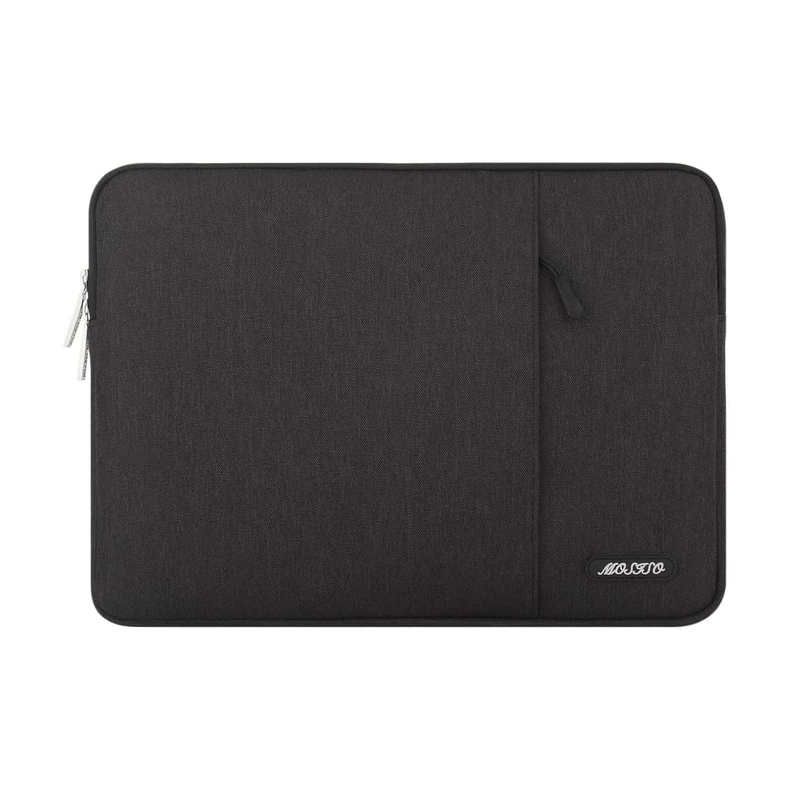 MOSISO ラップトップ スリーブバッグ、対応機種 Laptop 12.3インチ、ポリエステル 撥水 保護 縦型ケース ポケット付き(ブラック)