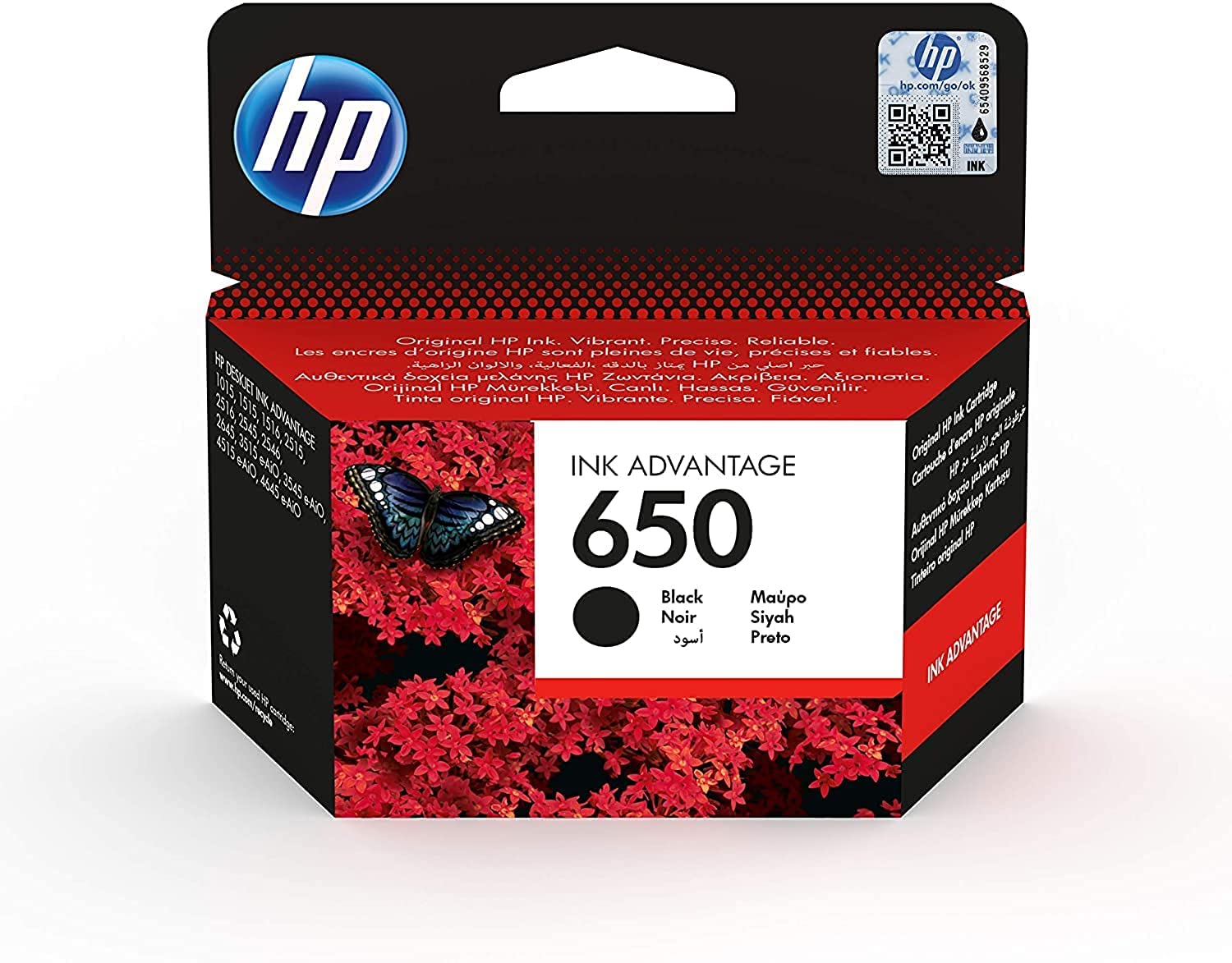 HP 650 Black Original Ink Advantage Cartridge