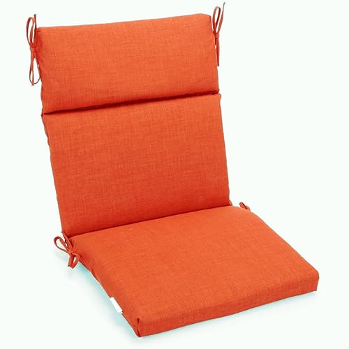 Blazing Needles Spun Polyester Solid Outdoor Squared Seat/Back Chair Cushion,