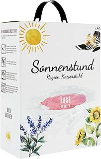 Sonnenstund Rosé Dry 3 Litre Wine Box, Delicate Fruit Flavours of Peach, Apple and Citrus Fruits, Rosé Wine Cuvée from Kai...