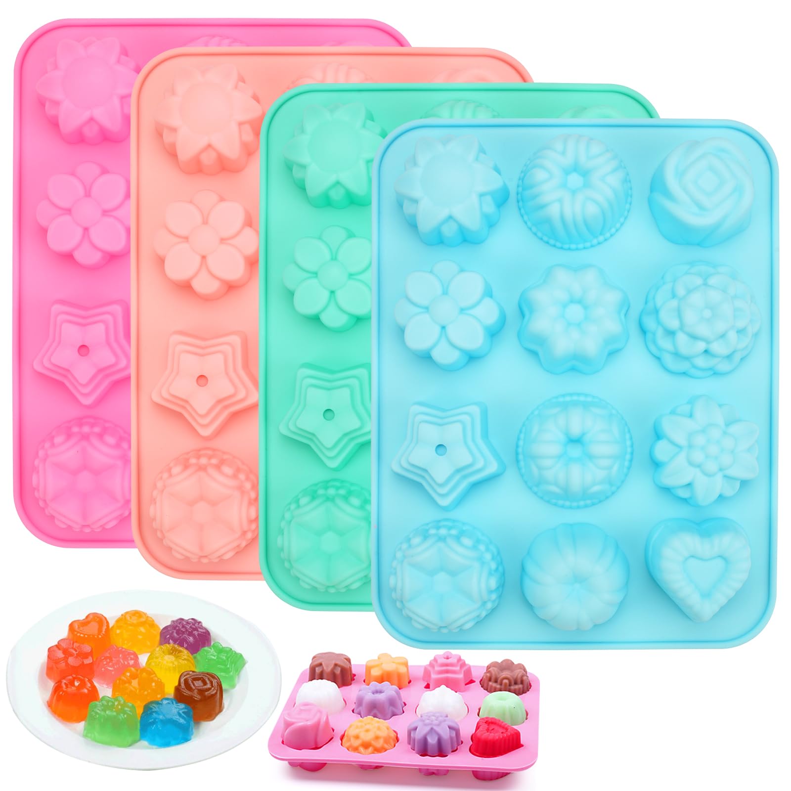 Moule En Silicone Fleur 3D Pour Savon Artisanal - 27,5x16,7 Cm - Réutilisable, Facile à Démouler - Pour Chocolat, Bougie Aussi