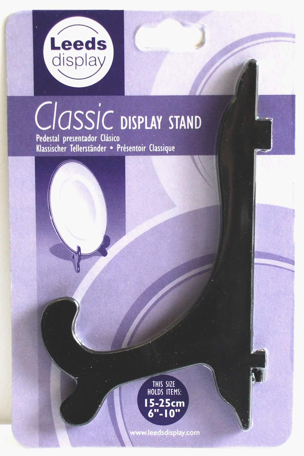 Leeds Display : CS07BL : Classic Display Stand : Black : Medium 18cm/ 7" : Plate, Picture Support