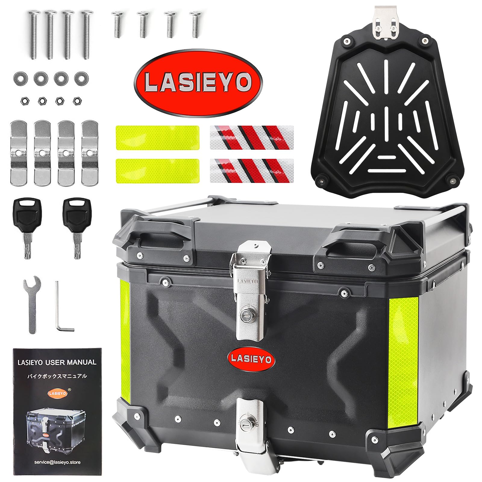 Kuferek motocyklowy Topcase, 55 l, ze stopu aluminium