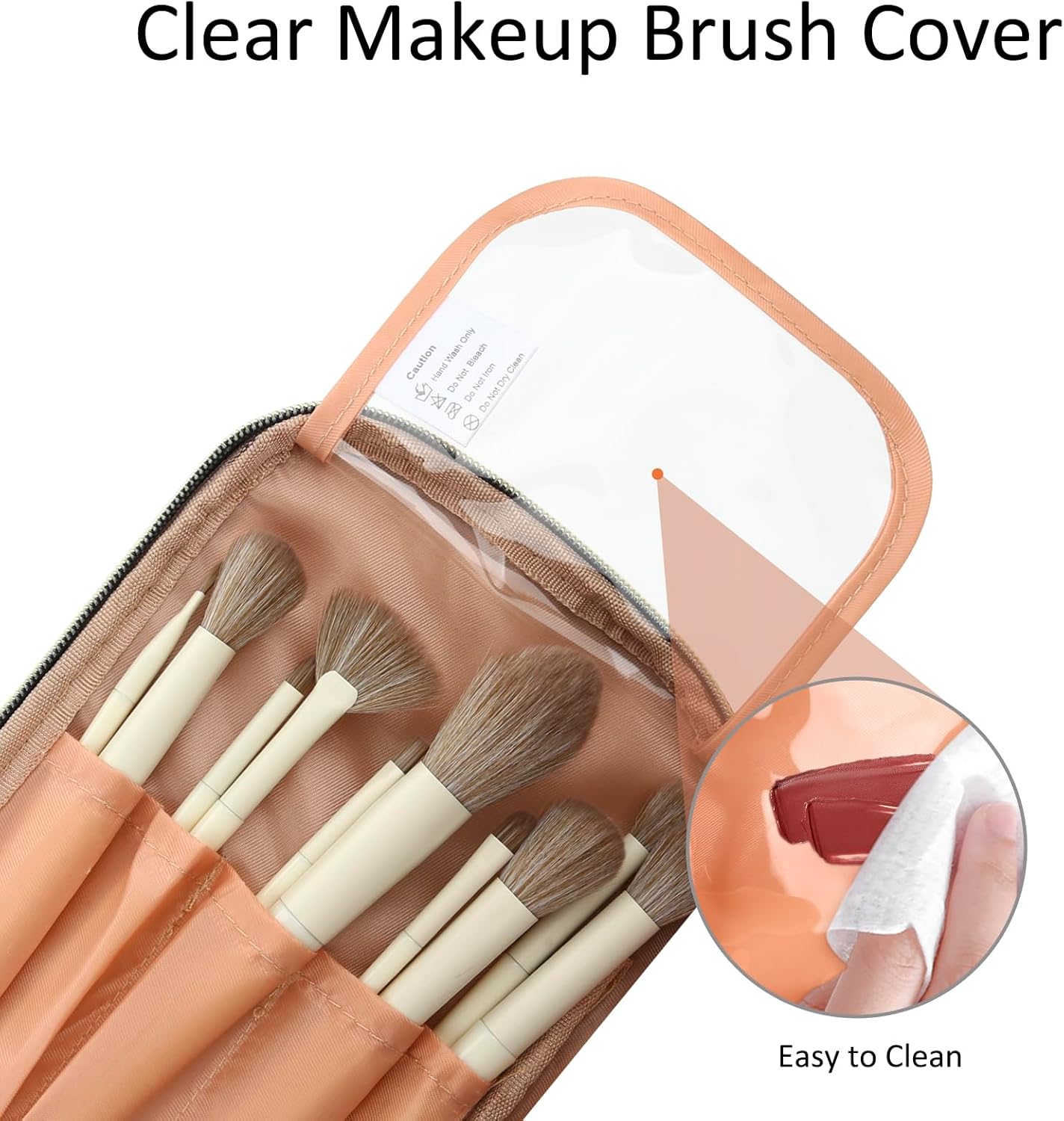 Small Makeup Bag Travel Cosmetic Bag Toiletry Zipper Pouch Make Up Organizer Bag with Handle Purse for Women Soft PU Leather Skincare Case (L02-Black) - Image 5