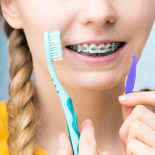 Miniatura 6 de Nuanchu 50 piezas de llaves de goma herramienta de banda de goma dental, bandas elásticas de goma placers desechables de ortodoncia elástico placer