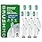 Brushmo e-Series Total Clean Replacement Toothbrush Heads, Compatible with Philips Sonicare Screw-on Electric Toothbrush Handles, 6 Standard Heads, Medium Firm Dupont Bristles, BM726-bg, White