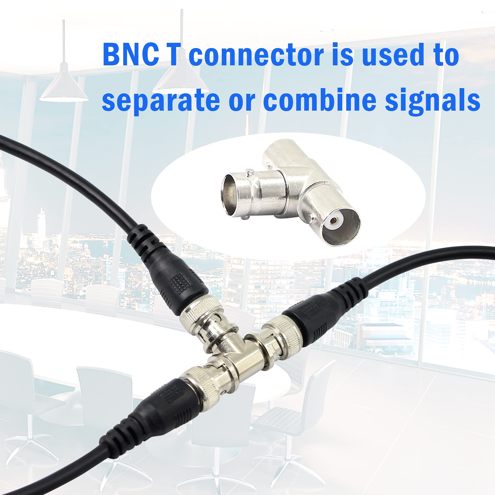 Trade Shop - Connettore Bnc A T Maschio A Doppia Femmina Adattatore Videosorveglianza Maxtech C Bnc09 85886848 - Foto 3