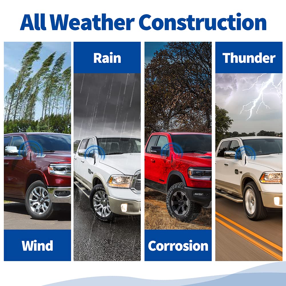 Antenna Auto Corta Universale Bullet - 14cm Nera, Per SUV E Camion, Con Viti Incluse, Resistente Ai Lavaggi Auto - Foto 9