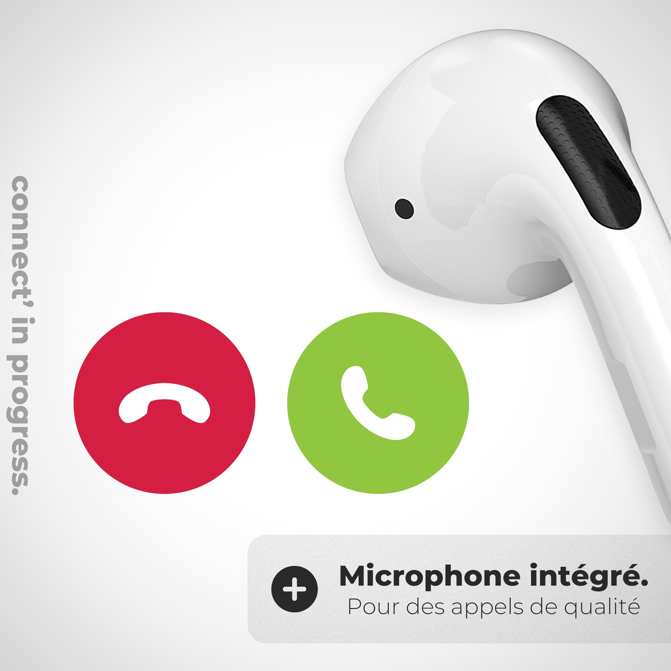 APM Słuchawki Bluetooth Bezprzewodowe, Etui do Ładowania, Słuchawki Bezprzewodowe, Stereo, Zestaw Słuchawkowy Bluetooth, Obudowa Silikonowa, Kompatybilne z PC, Smartfonem, Tabletem, Białe, 600330