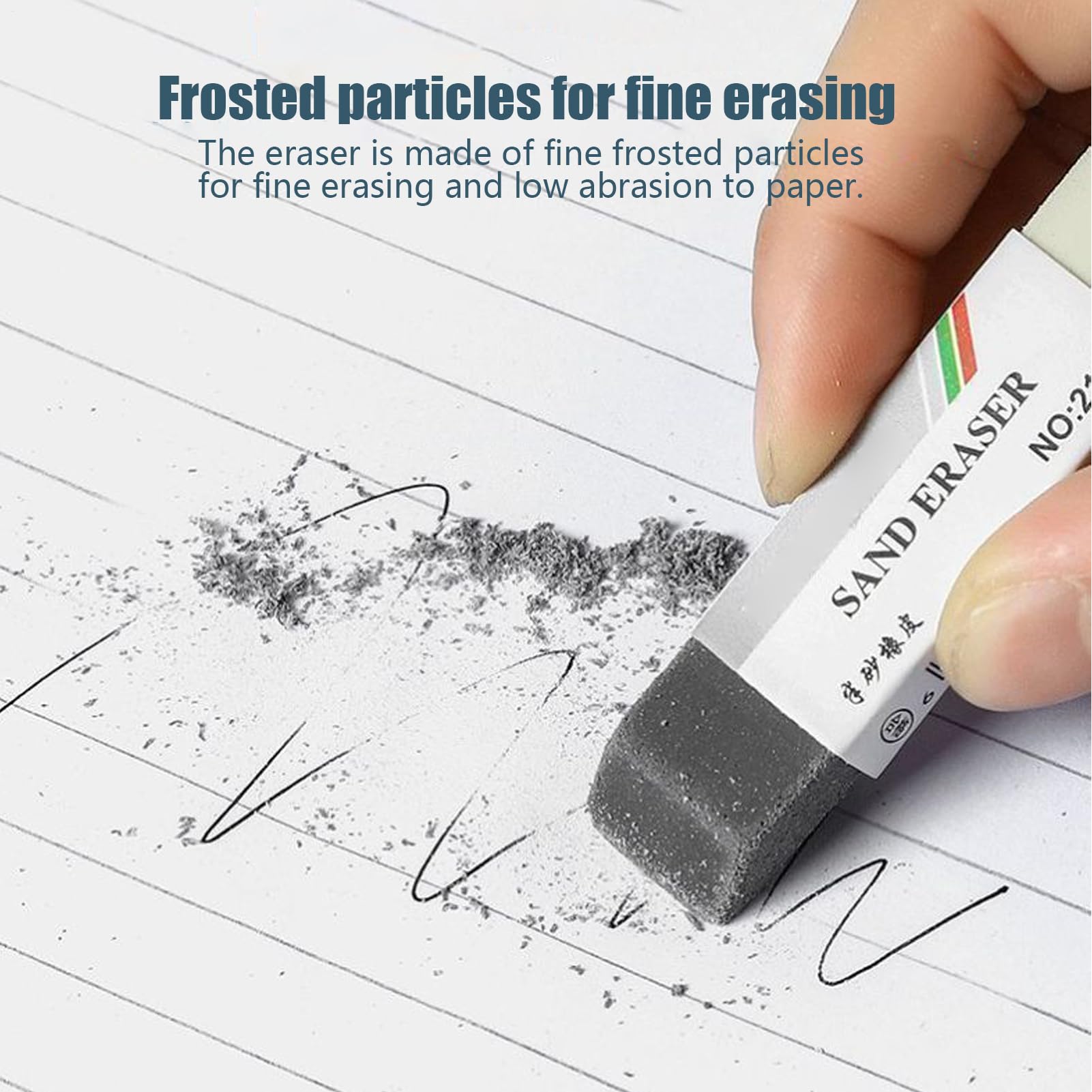 Gomma Cancellainchiostro per Carta | 3 Gomme Artistiche di Precisione Non Abrasive | Materiali per Studio Anti-Macchia per Calligrafia, Preparazione Esami e Disegno Tecnico