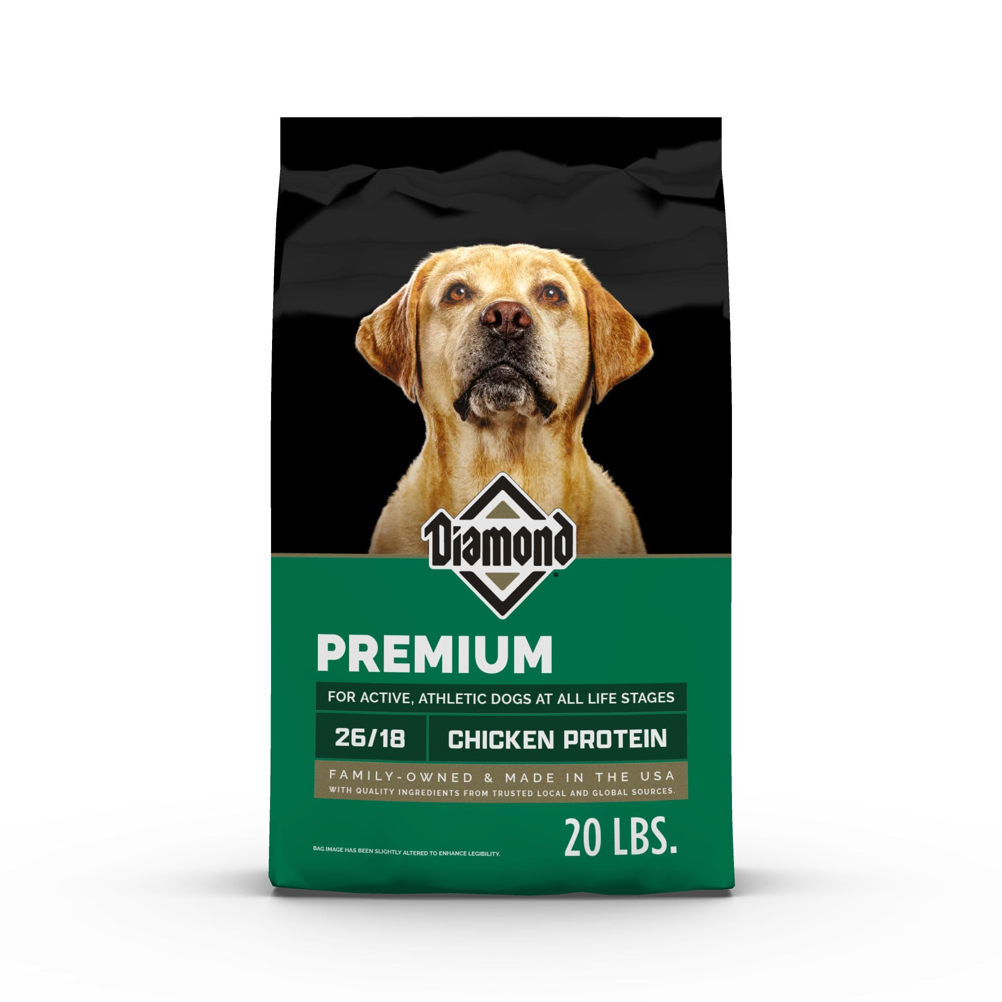Premium All Life Stages Dry Dog Food 26/18 for Active, Athletic & Sporting Dogs 20lb Bag