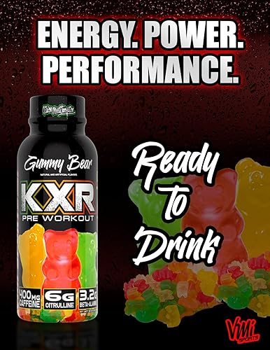 Miniatura 5 de VMI Sports KXR High Stimulant Pre-Workout Energy Ready to Beber 400 mg de cafeína, 0.16 oz de citrulina, 0.12 oz de beta-alanina  Delicioso -