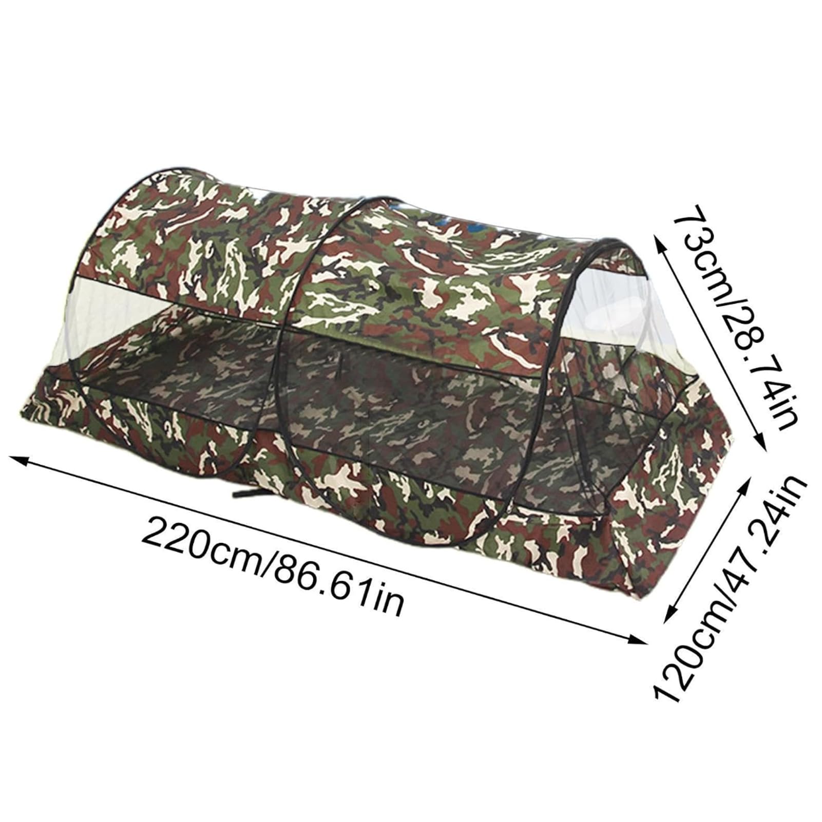 Zanzariera pop-up da campeggio all'aperto, grande zanzariera pieghevole portatile a rete multifunzionale installazione gratuita con borsa per il trasporto per letto, campeggio, viaggi, patio (220 x