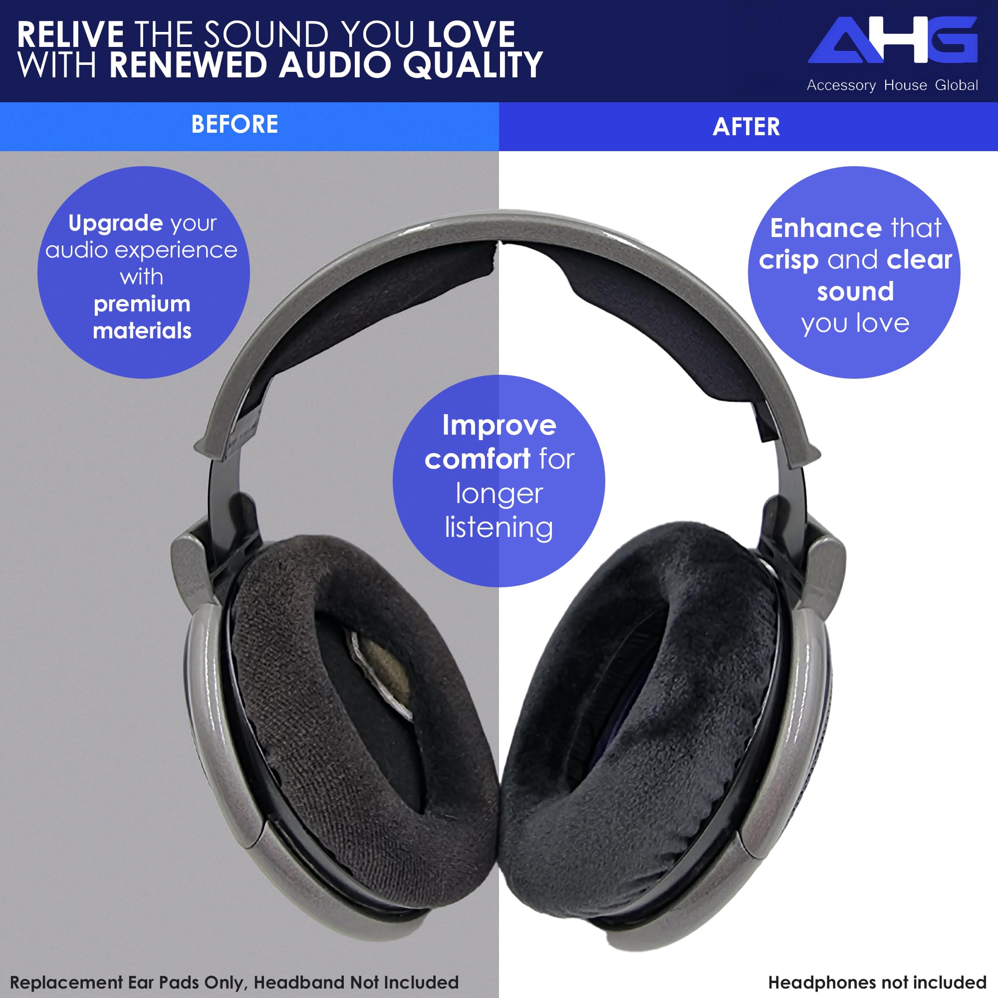 Amazon | ベロアの交換用イヤーパッドSennheiser hd545 hd565 hd580