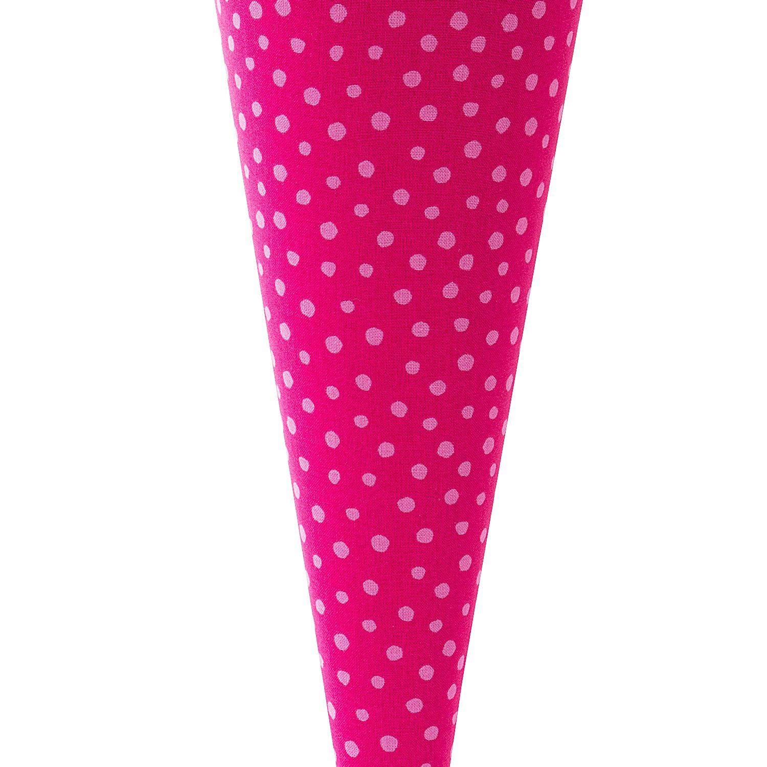 Goldbuch Tessuto Scuola Motivo a Pois e Stelle 35 cm Sacchetto di Zucchero Rosa Turchese Confezione Regalo 93 554