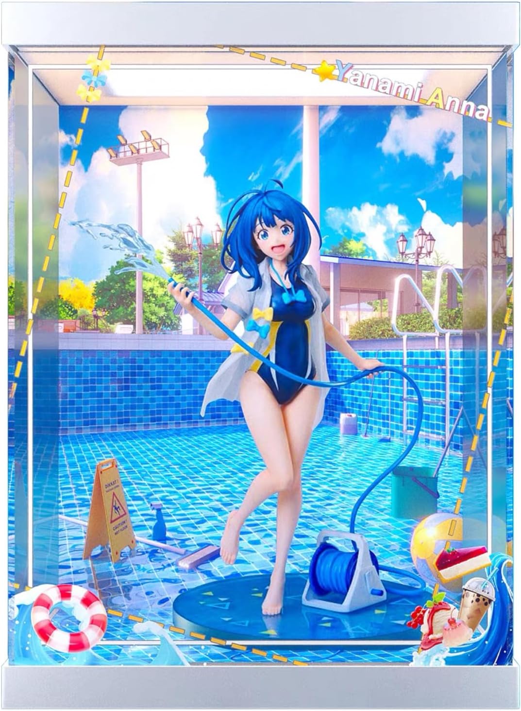 八奈見杏菜 スクール水着ver 専用 アクリルケース LED コレクション ショーケース (上下+背景照明)