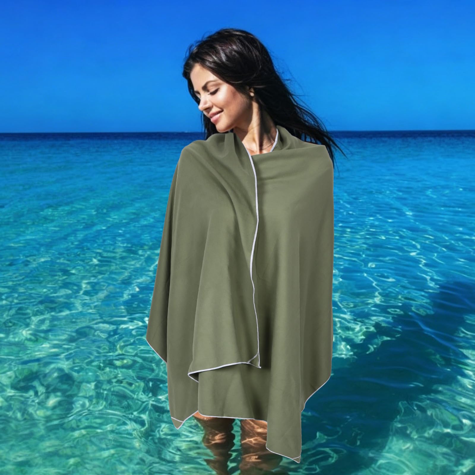 Kisangel Asciugamano magnetico: 190 x 76 cm, asciugamano da spiaggia in microfibra ad asciugatura rapida con angoli magnetici - Accessorio sportivo per attività all'aperto, spiaggia,