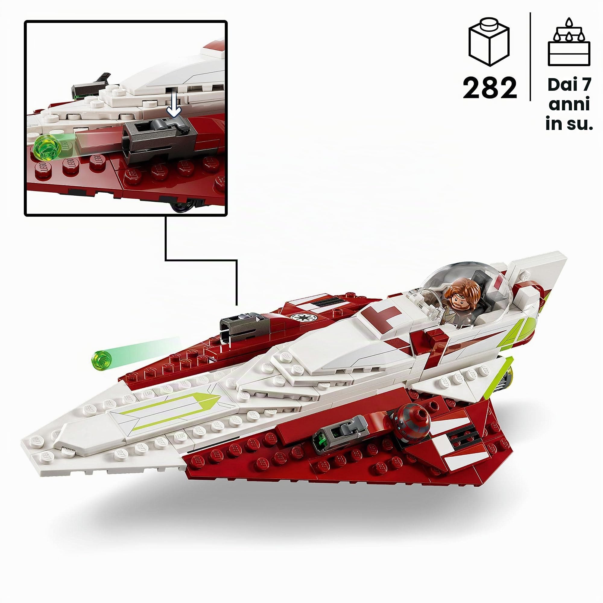 LEGO 75333 Star Wars Jedi Starfighter di Obi-Wan Kenobi, Modello da Costruire & 75345 Star Wars Battle Pack Clone Troopers Legione 501, Modellino da Costruire