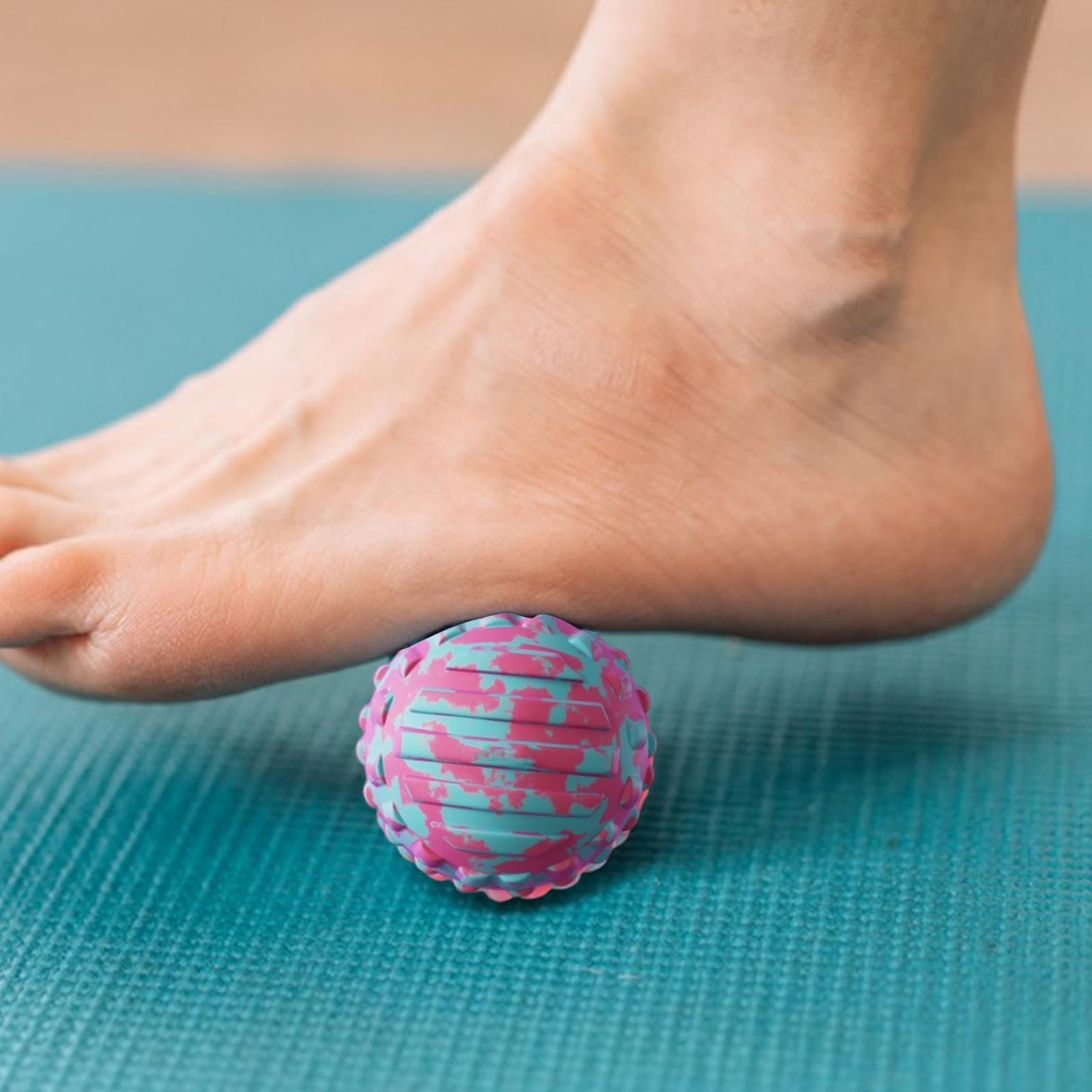 F Fityle Rodillo de masaje con bola, masaje para fascitis, ejercicio de miofascial, herramienta de de tejido profundo para pies, mujeres y hombres, espalda, Style a