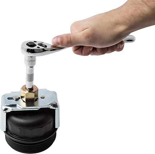 Miniatura 5 de Steelman Llave de filtro de aceite, herramienta de extracción de filtro de aceite, estilo leva, autoajustable de 3 a 3 pulgadas