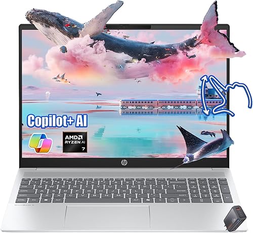 Miniatura 1 de HP Pavilion - Computadora portátil, pantalla táctil FHD de 15.6 pulgadas, procesador Intel Core i7-1255U, 32 GB de RAM, SSD de 2 TB, HDMI, cámara