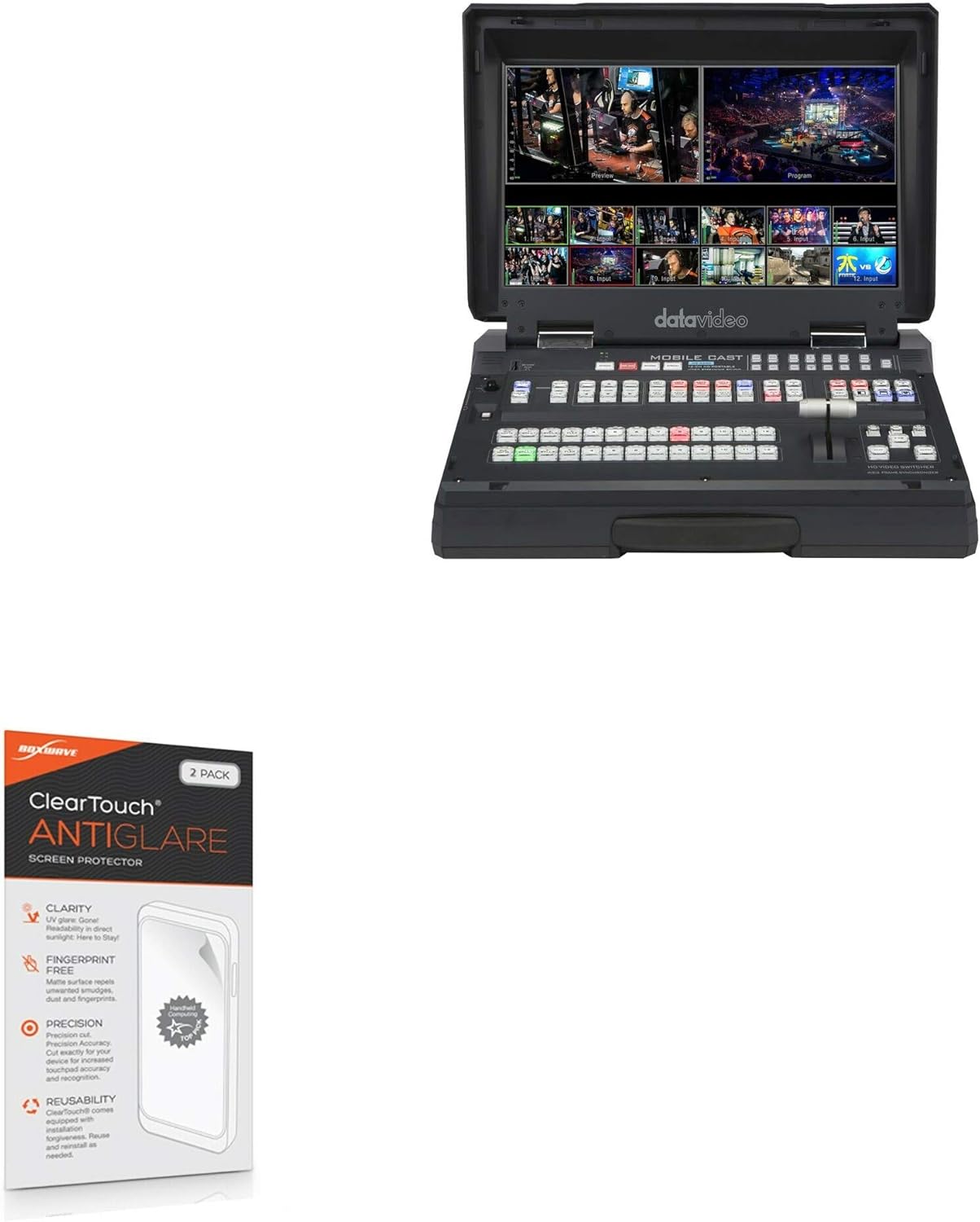 BoxWave Screen Protector Compatible with Datavideo HS-3200 - ClearTouch Anti-Glare (2-Pack), Anti-Fingerprint Matte Film Skin