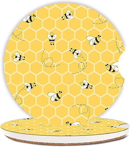 Miniatura 20 de Posavasos de automóvil para portavasos de automóvil, bonitos accesorios de automóvil para interior de mujer, 2 posavasos para automóvil, tapete de