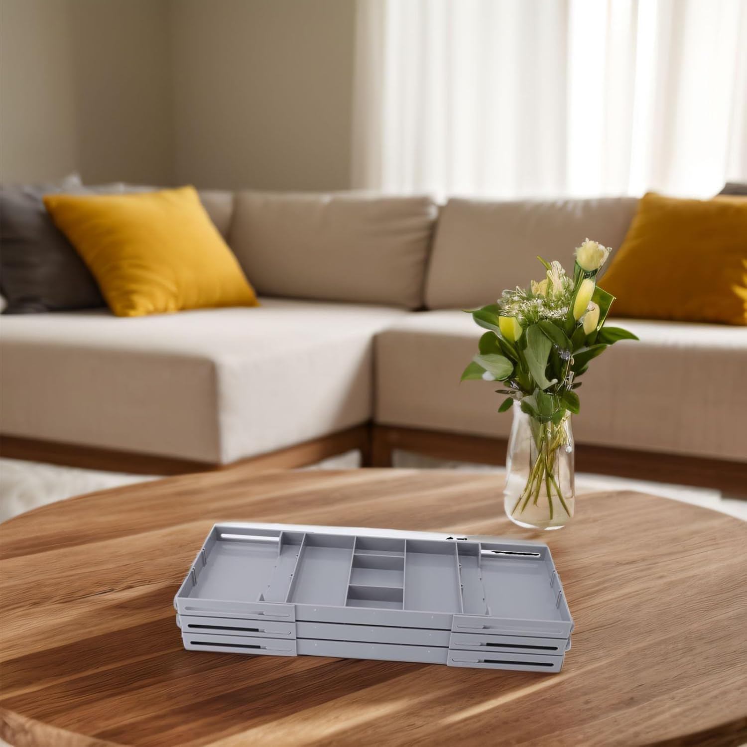 ZJchao 3 Tier Drawer Organizer, Junk Drawer Organizer 3 Drawer Storage Organizer Expandable Jewelry Tray Earring Storage Case for Home Office Makeup Bathroom Organizing (3 Tier)