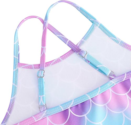 Miniatura 3 de Traje de baño de una pieza para niñas con correas ajustables, lindos trajes de baño para niños pequeños, traje de baño de playa 4T-12