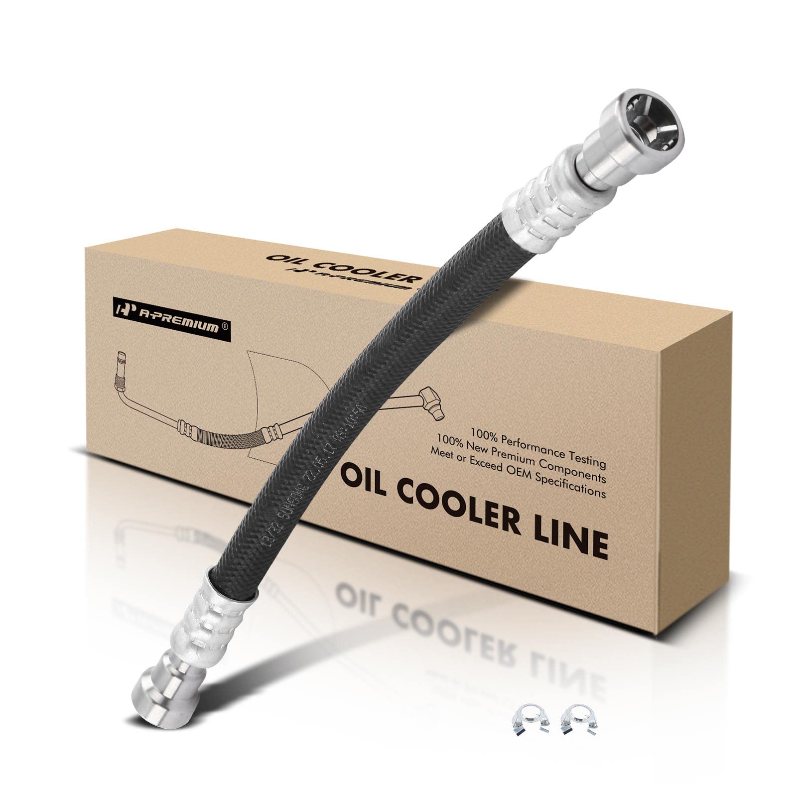 A-Premium Automatic Transmission Oil Cooler Line Hose Assembly Compatible with Dodge Ram 2500 Ram 3500 2003-2004 L6 5.9L Diesel