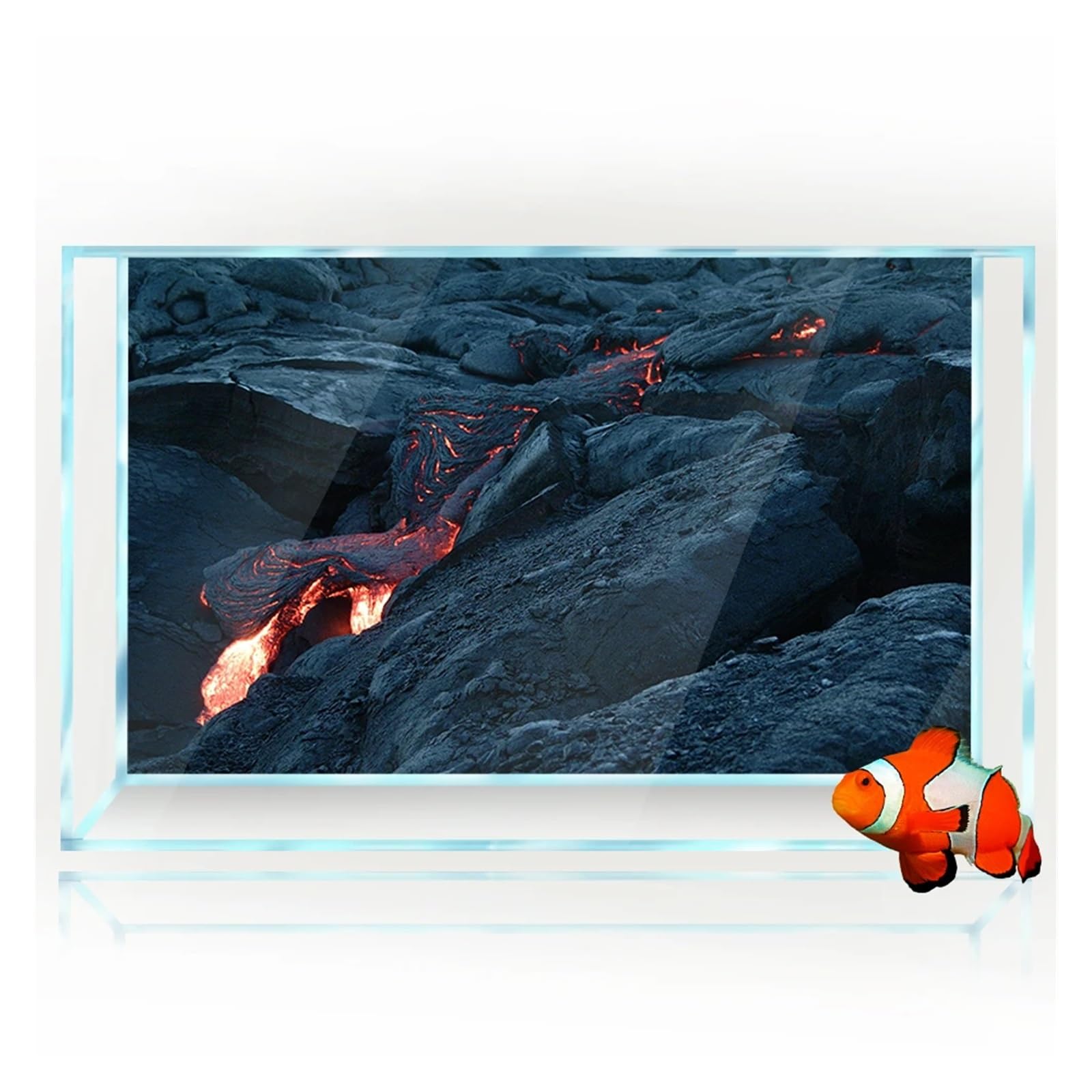 Hintergrund Für EIN Aquarium Aquarium Hintergrund Vulkangestein Schwarze Tapete Aquarium Reptilien Lebensraum Dekorationen PVC(40x80cm)