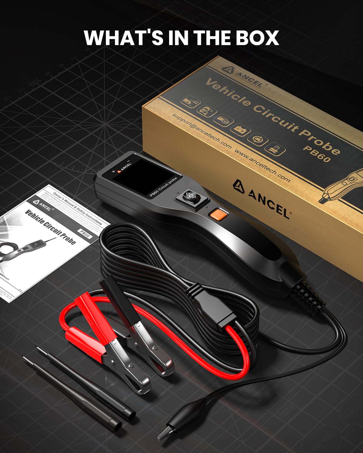 ANCEL PB60 Automotive Power Circuit Probe Tester 12-24 V Ohmmeter