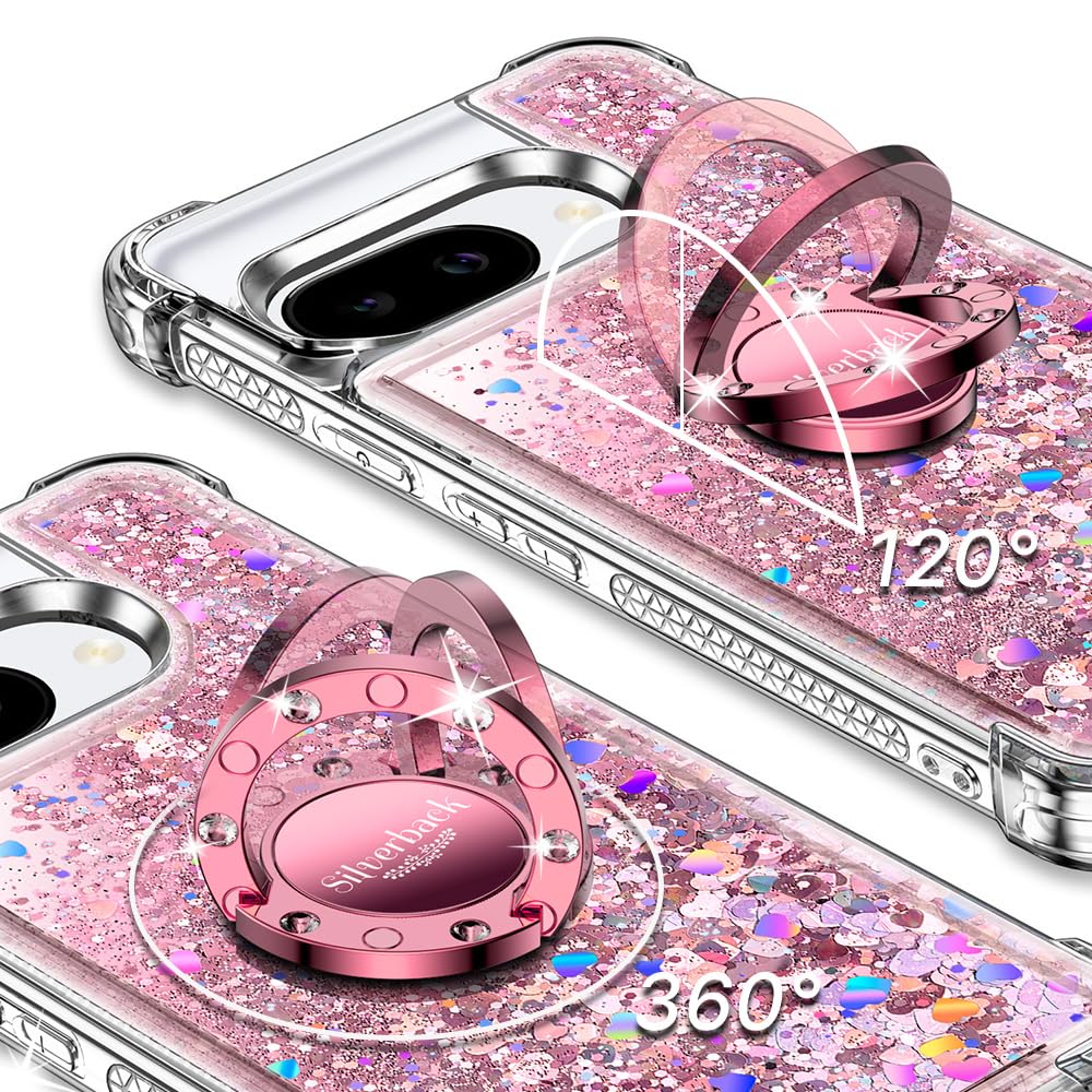 For Google Pixel 9A Case: Clear Unisex Shockproof Flexible TPU Slim Fit Transparent Protective Phone Crystal Clear For Pixel 9A Case(Clear) (Pink - View #8