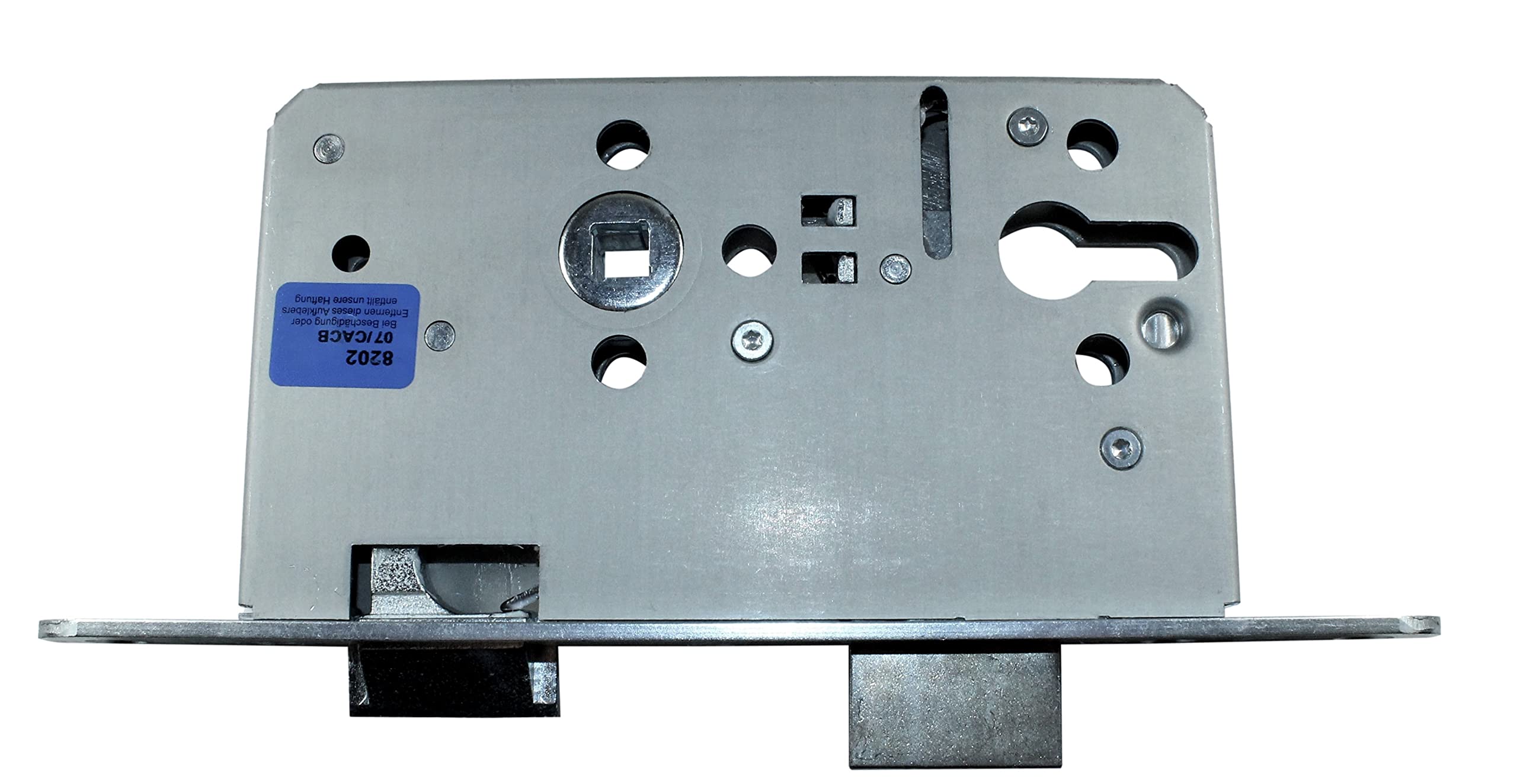 BKS FH Panikschloss Türschloss/Stahltürschloss, Funktion E, Dornmaß 65mm, Entfernung: 72mm, Stulp: 24x235mm abgerundet, DIN Links, incl. SN-TEC® Montageset