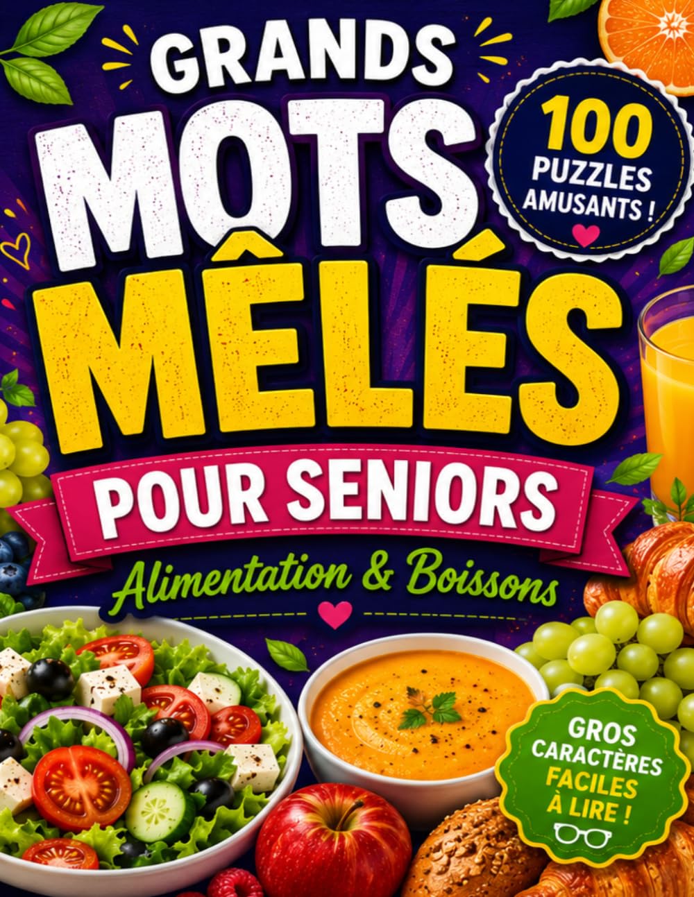 Grands Mots Mêlés pour Seniors – Alimentation & Boissons