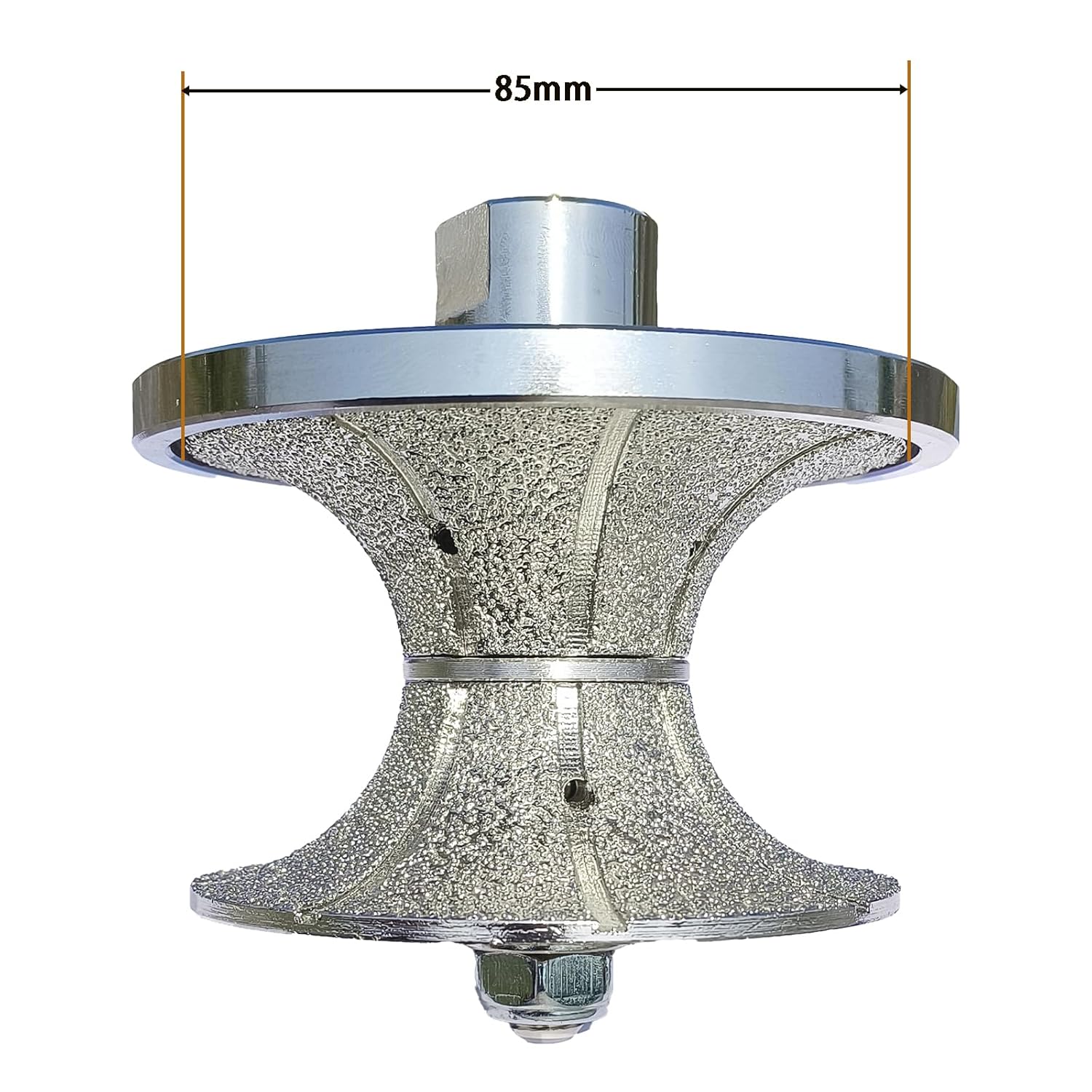 V50 2 inch Diamond Full Bullnose Profile Wheel Diamond Hand Profiler Router Bit Wheel Vacuum Brazed with 5/8-11 Thread for Grinder Polisher Granite Marble Concrete and Countertop Edge Shaping