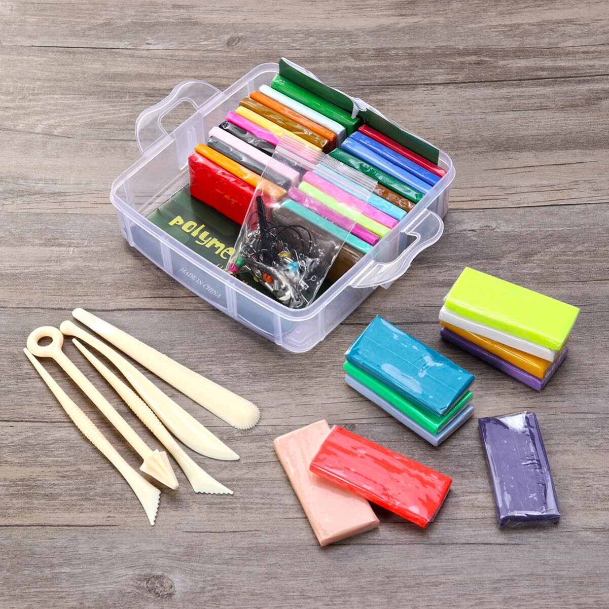 EXCEART Herramientas para Arcilla Blanda de Colores Kit de Arcilla Polimérica para Hornear para Modelar Juguetes Creativos