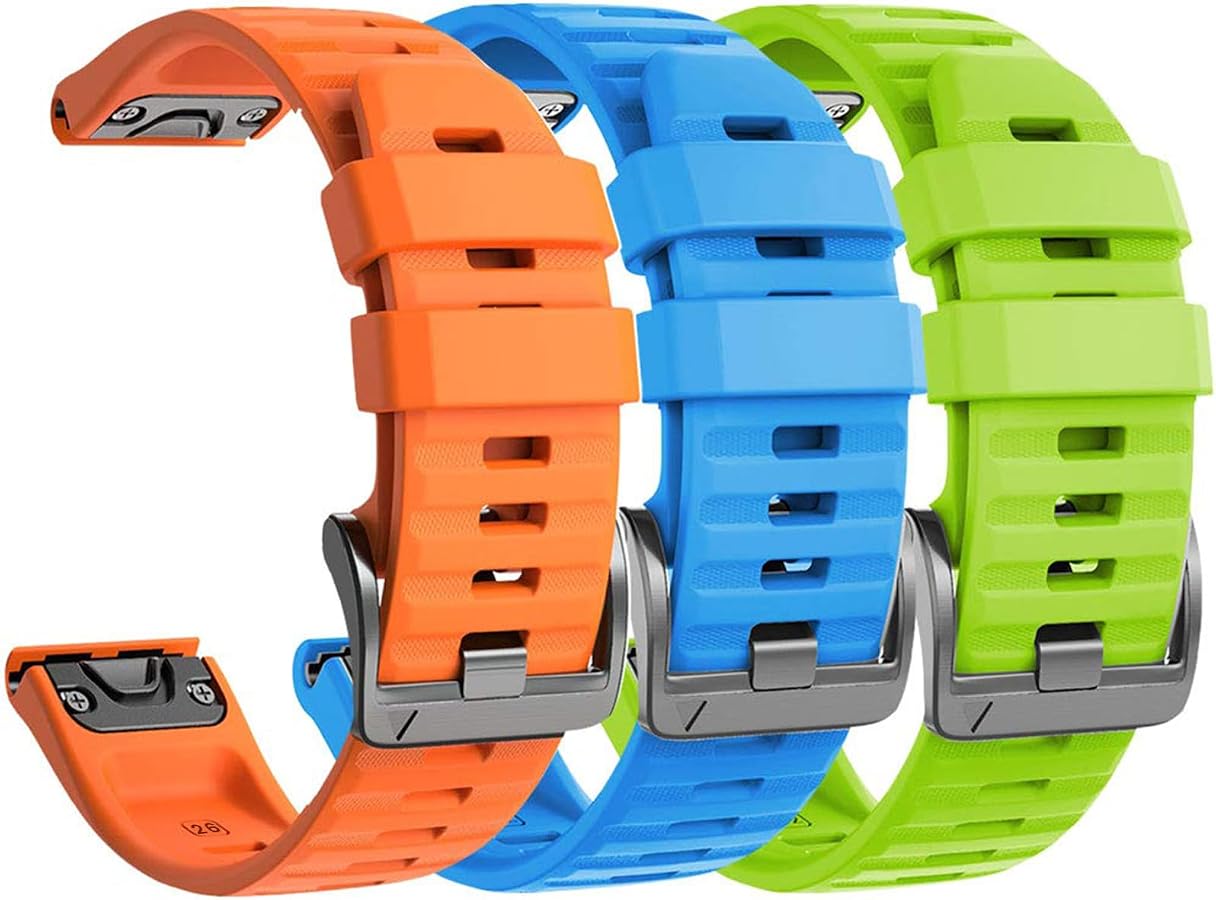 Cinturino Silicone Sgancio Rapido Per Garmin Fenix 6X/5X, Colore Menta