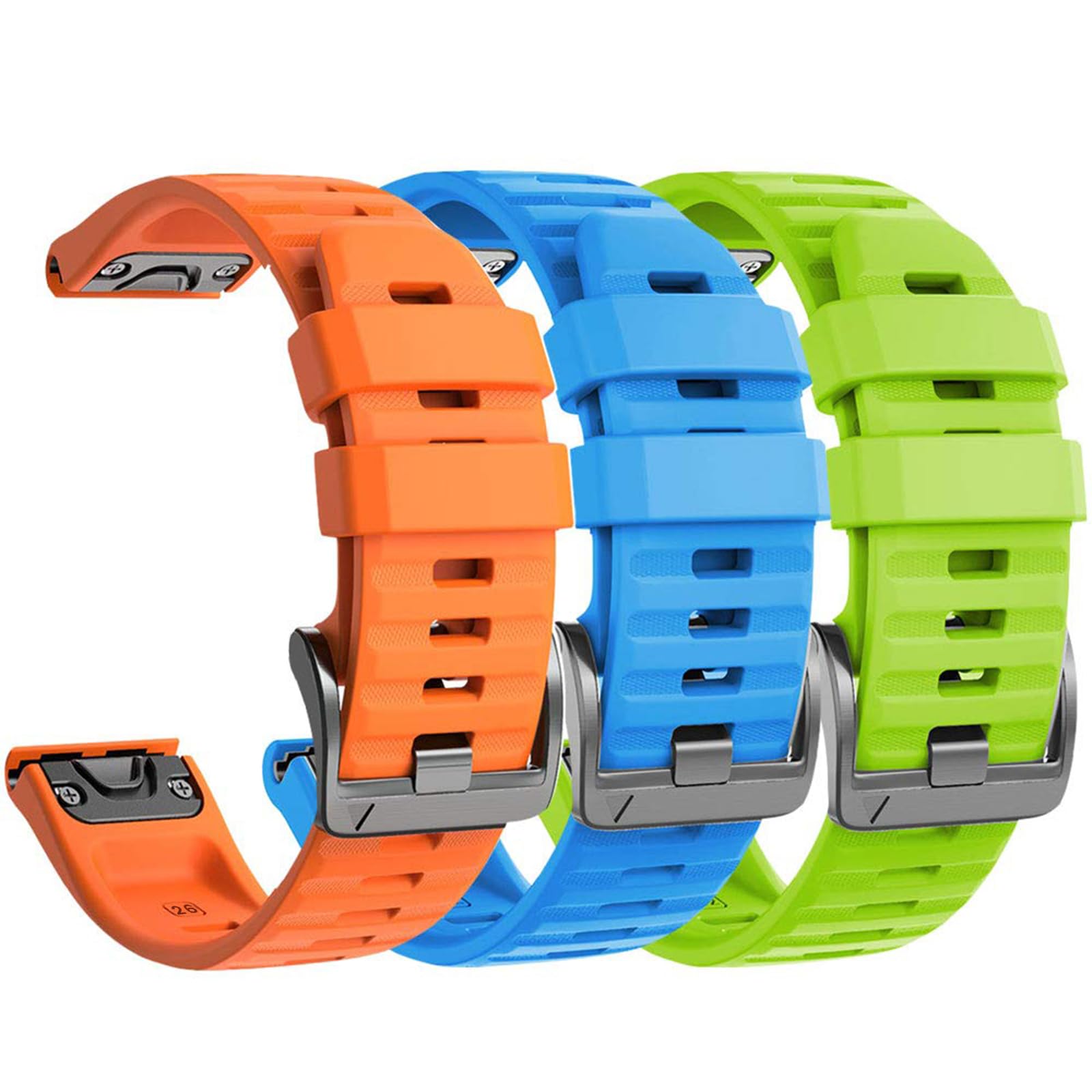 NotoCity Correa para Garmin fenix 6x/6x Pro, 26mm Correa para Garmin Fenix 5x/5x Plus/7x/7x Pro, Fenix 8/8 pro 51mm/3/3 HR Silicona Reemplazo Correas para, Quatix 7X, Epix Pro 51mm — view 18