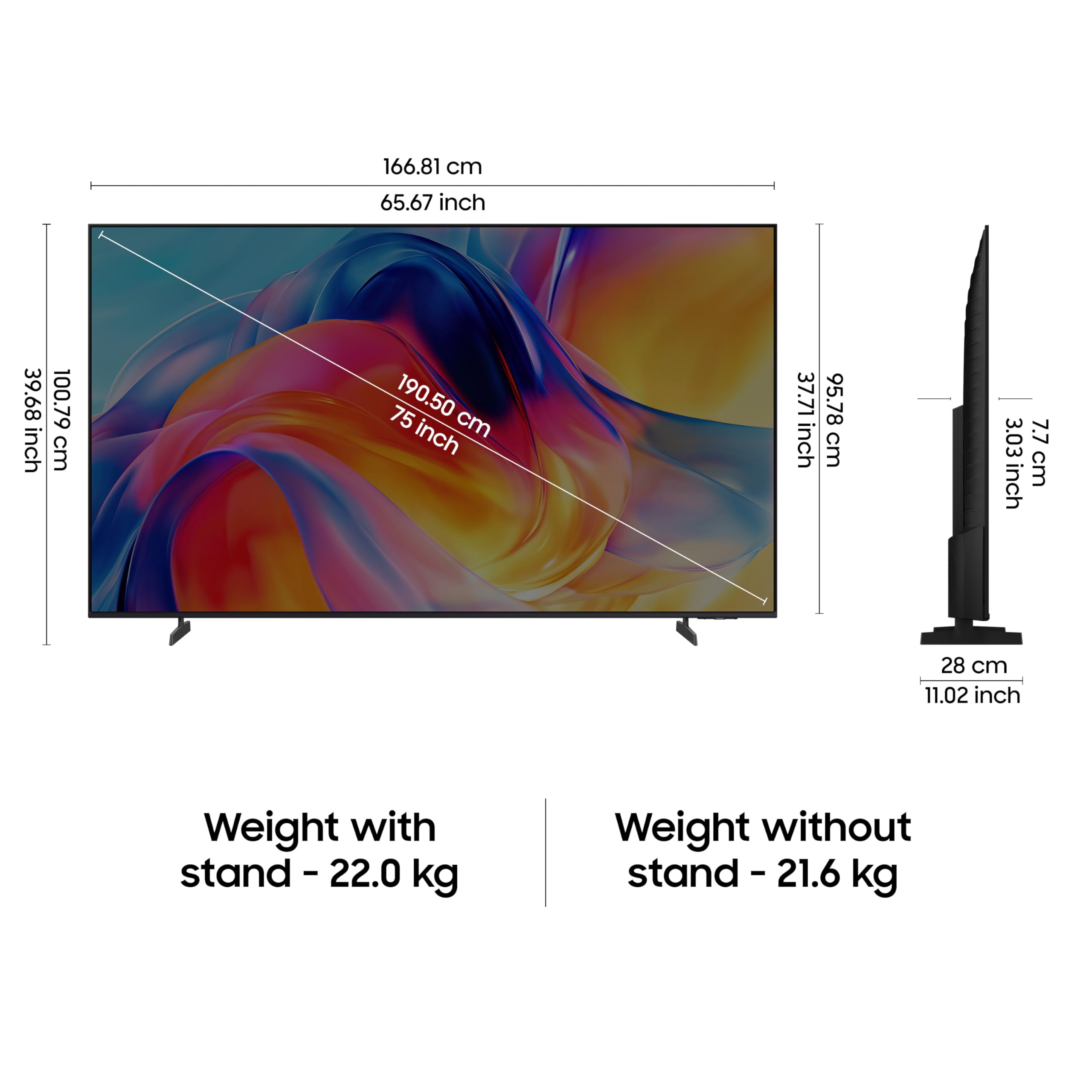 Samsung 75 inch (189cm) Mini LED 4K Vision AI 2026 Smart TV | Pure Spectrum Color | 4K Upscaling | Mini-LED HDR | 150+ Channels | 7 Years OS Upgrade | UA75M2EHAULXL — Amazon image 6
